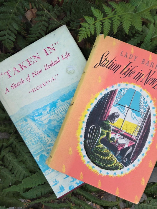 Taken In by Hopeful and Station Life in New Zealand by Lady Barker, photographed among ferns.